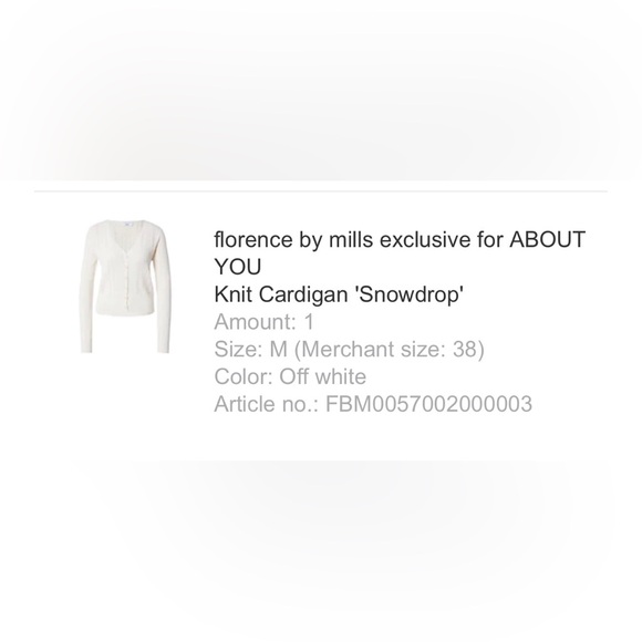 Exclusive Florance By Mills ABOUT YOU Knit Cardigan (NWT) - Picture 1 of 5